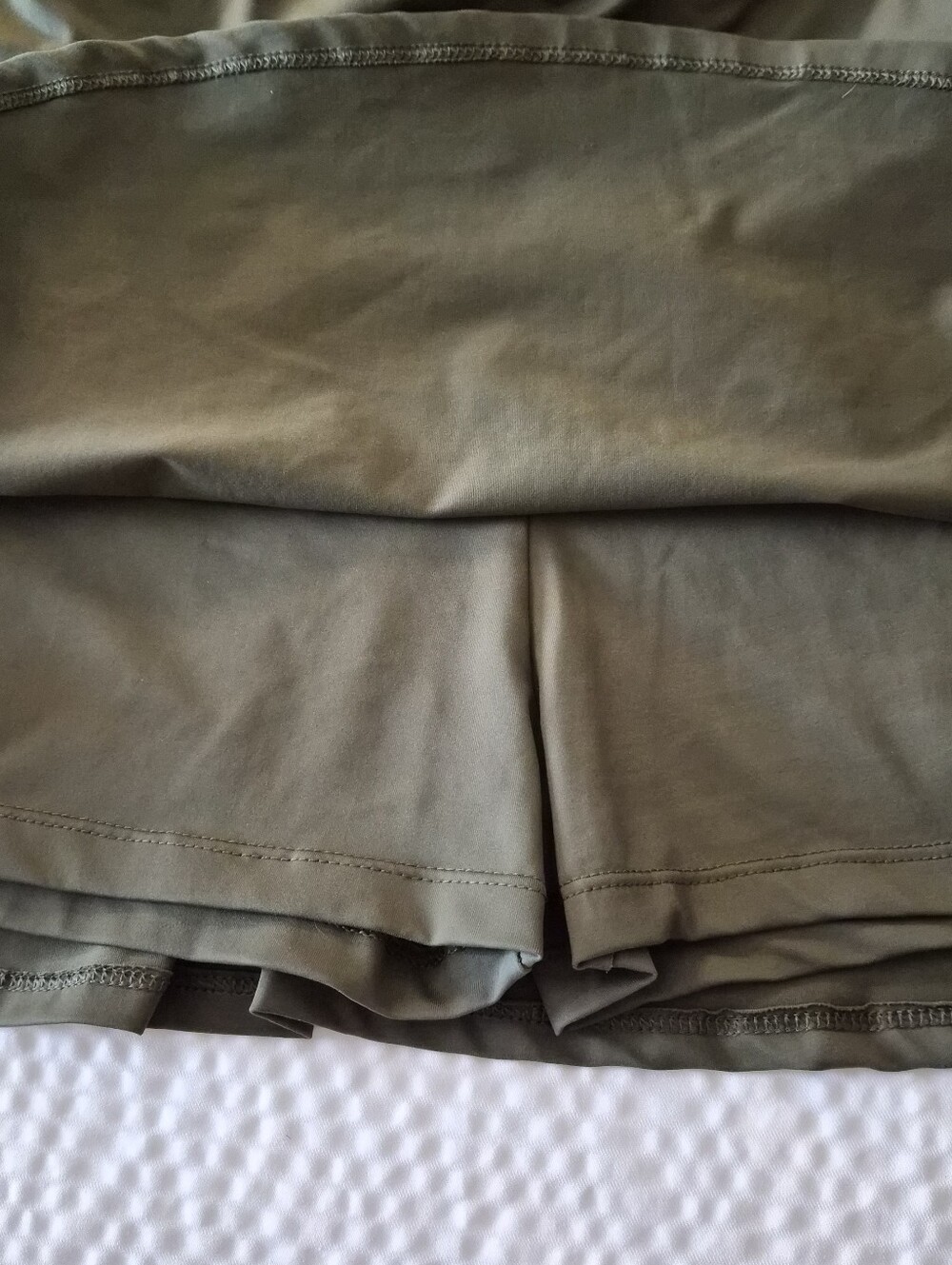 2 Piece BlueFish Olive Green Fearless Tennis Skirt-L w/ Net Pullover Shirt -M - Picture 11 of 11